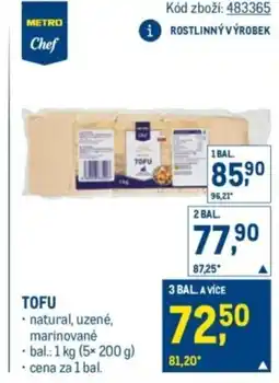 Makro Tofu nabídka