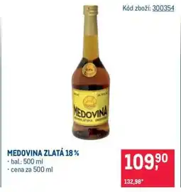 Makro Medovina Zlatá 18 % nabídka