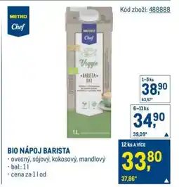 Makro BIO NÁPOJ BARISTA nabídka