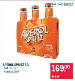 Makro APEROL SPRITZ 9 % nabídka