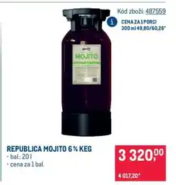 Makro REPUBLICA MOJITO 6 % KEG nabídka