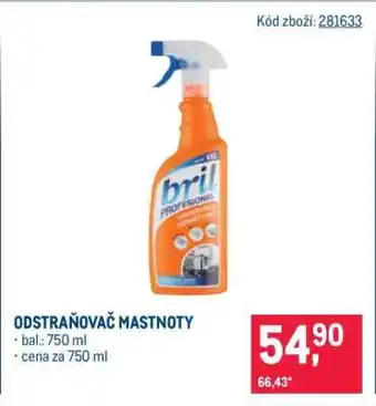 Makro Odstraňovač mastnoty nabídka