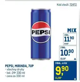 Makro Pepsi, Mirinda, 7Up nabídka