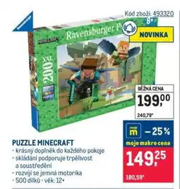 Makro PUZZLE MINECRAFT nabídka