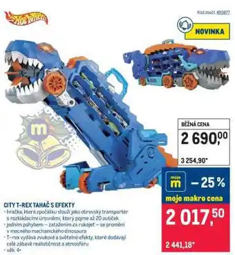 CITY T-REX TAHÁČ S EFEKTY