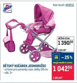 Makro Dětský kočárek Jednorožec nabídka