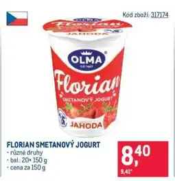 Makro Florian Smetanový jogurt nabídka