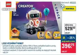 Makro LEGO VESMÍRNÝ ROBOT nabídka