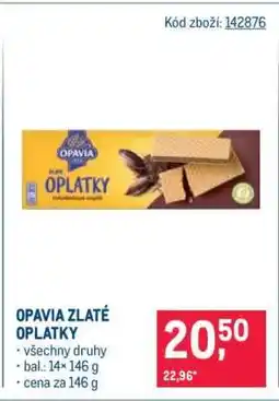 Makro Opavia Zlaté Oplatky nabídka