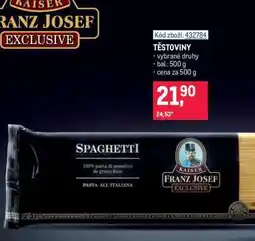 Makro Těstoviny nabídka