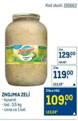 Makro Znojmia zelí nabídka
