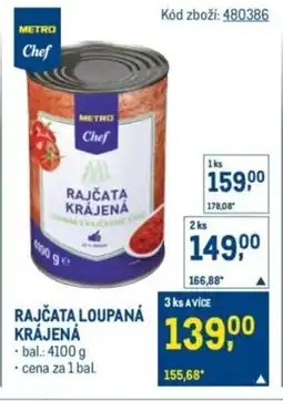 Makro Rajčata loupaná krájená nabídka
