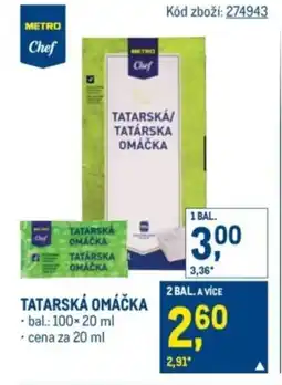 Makro Tatarska omáčka nabídka