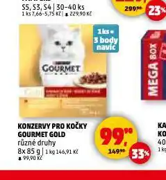 Penny Market Gourmet gold konzervy pro kočky nabídka