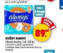 Penny Market Vložky always nabídka