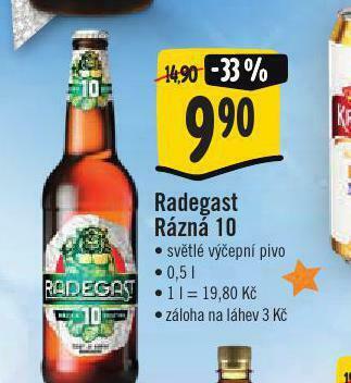 Jip Pivo radegast rázná 10 nabídka