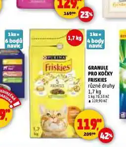 Penny Market Friskies granule pro kočky nabídka