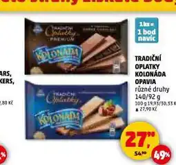 Penny Market Opavia kolonáda tradiční oplatky nabídka