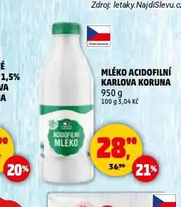 Penny Market Acidofilní mléko karlova koruna nabídka