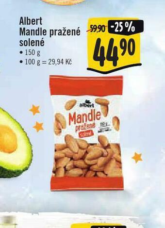 Jip Albert mandle pražené solené nabídka