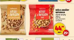 Penny Market Kešu a arašídy naturalia nabídka
