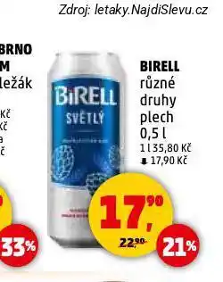 Penny Market Birell nealkoholické pivo nabídka