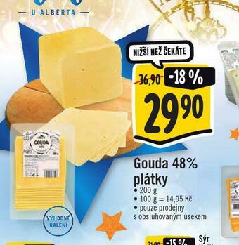 Jip Gouda 48% plátky nabídka