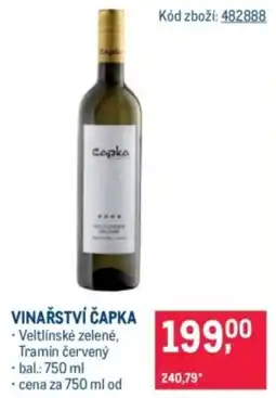 Makro Vinařství čapka nabídka