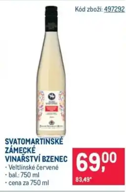 Makro Svatomartinské zámecké vinařství bzenec nabídka