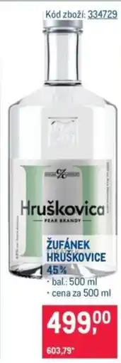 Makro Žufánek hruškovice 45% nabídka