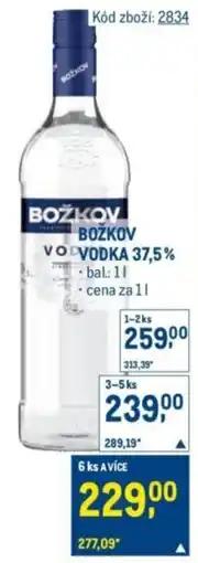 Makro Božkov vodka 37,5% nabídka