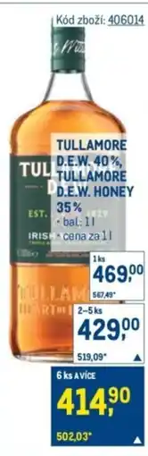 Makro Tullamore d.e.w. 40%, tullamore d.e.w. honey 35% nabídka