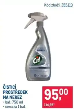 Makro Čisticí prostředek na nerez nabídka