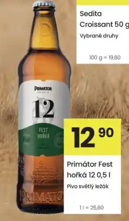 Kubík potraviny Primátor Fest hořká 12 nabídka