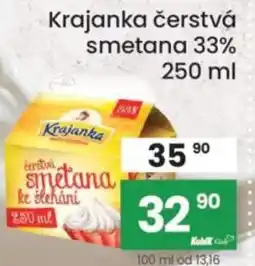 Kubík potraviny Krajanka čerstvá smetana 33% nabídka