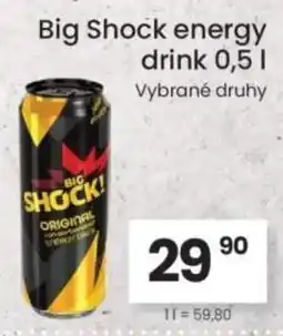 Kubík potraviny Big Shock energy drink nabídka