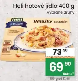 Kubík potraviny Heli hotové jídlo nabídka