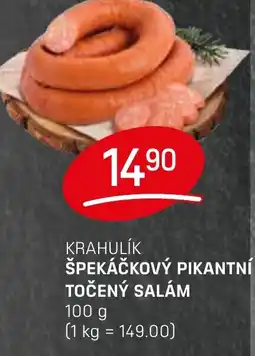 Flop Krahulík špekáčkový pikantní točený salám nabídka