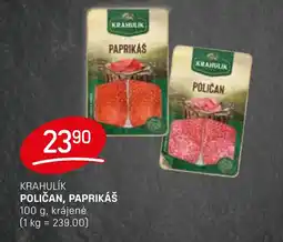 Flop Krahulík Poličan, paprikáš nabídka