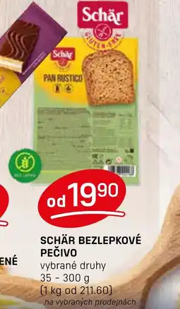 Flop Schär Bezlepkové pečivo nabídka