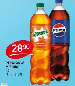 Flop PEPSI Cola, MIRINDA nabídka