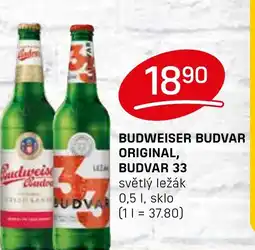 Flop Budweiser Budvar original, Budvar 33 nabídka