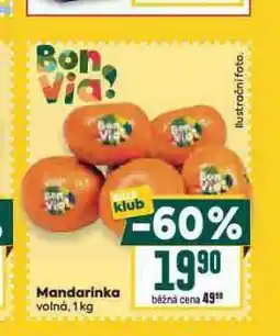 Billa Mandarinka nabídka