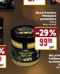 Billa Billa premium pistáciová pomazánka nabídka