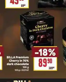 Billa Billa premium cherry in 70% dark chocolate nabídka