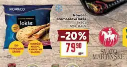 Billa Nowaco bramborové lokše nabídka