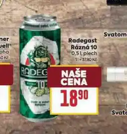 Billa Pivo radegast rázná 10 nabídka
