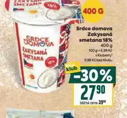 Billa Zakysaná smetana 18% nabídka