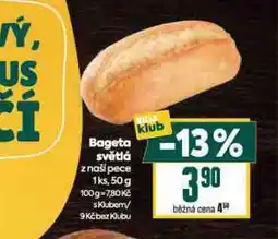 Billa Bagetka světlá nabídka