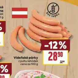 Billa Vídeňské párky nabídka